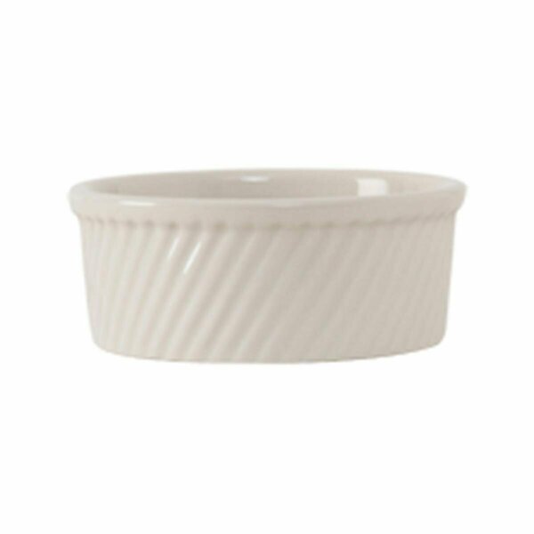 Tuxton China Vitrified China Souffle Swirl Side White - 21 oz - 1 Dozen BWX-2104